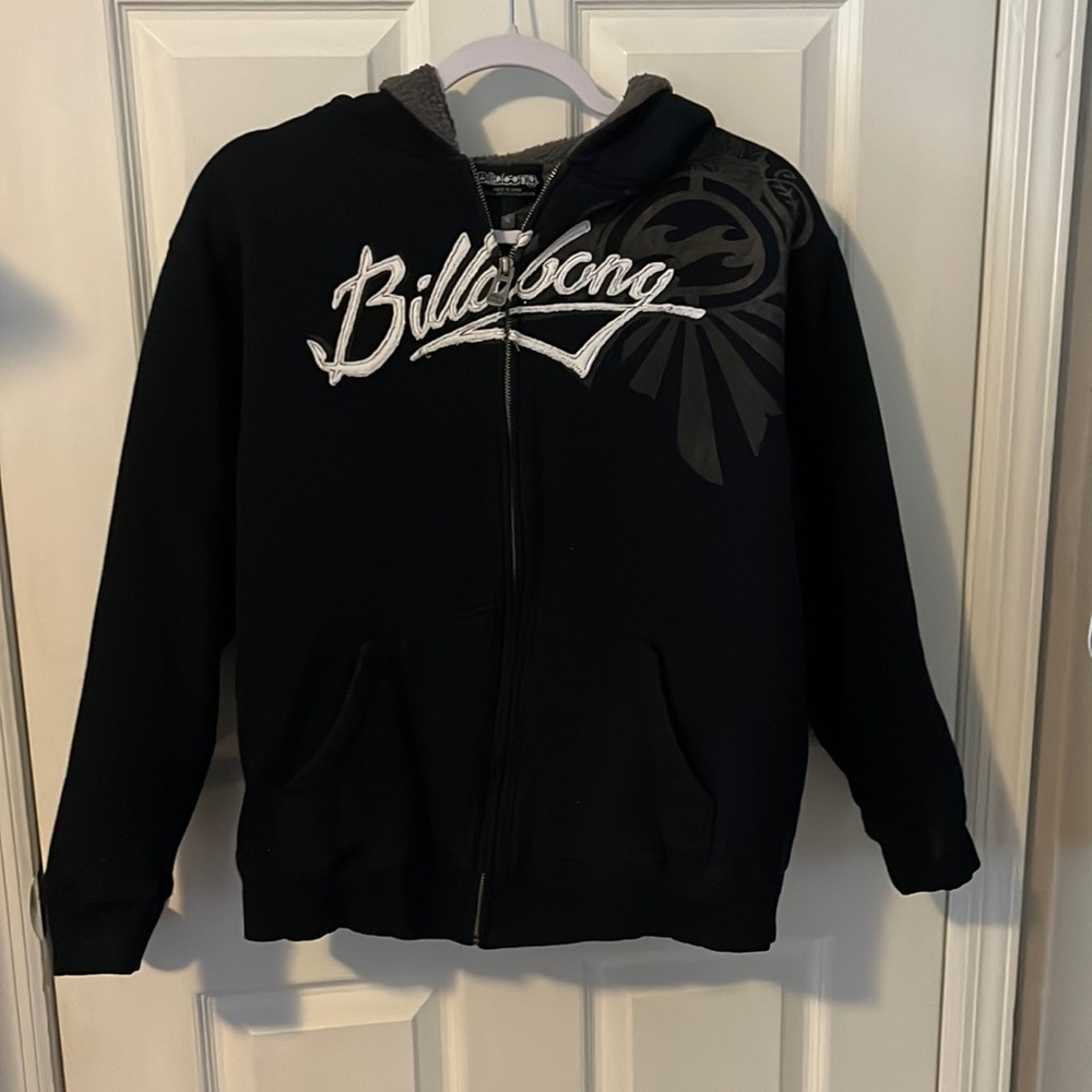 Billabong kids XL zip up hooded sweatshirt